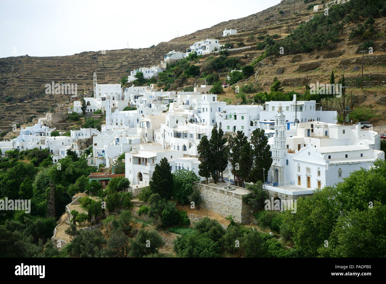 Insel Tinos, Kykladen, Griechenland, Stadt Kardiani. Stockfoto