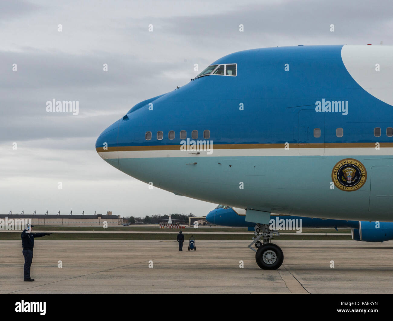 Air Force One fährt Joint Base Andrews, Md., März 20, 2016 Stockfoto August 20, 2020, Joint Base Andrews, Maryland