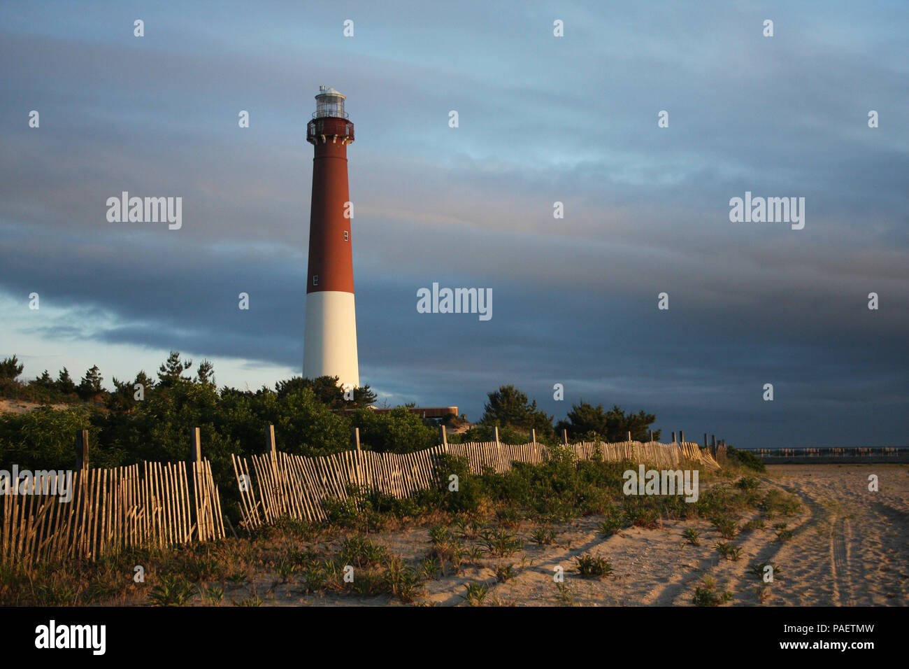 Barnegat Leuchtturm, Barnegat Lighthouse State Park, Long Beach Island (LBI), New Jersey (NJ) Stockfoto