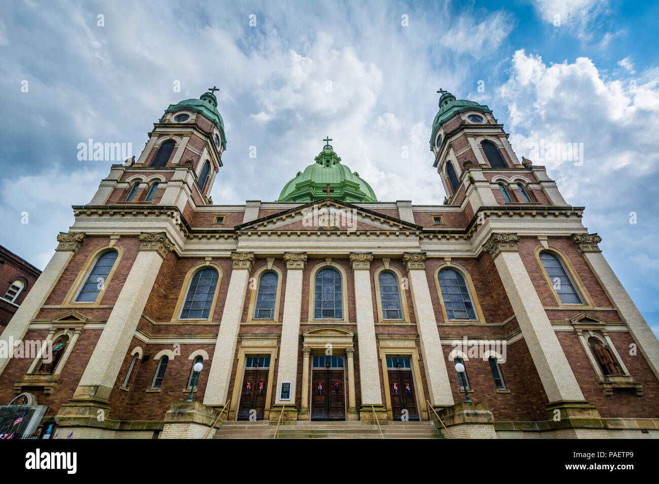 Unbefleckte Herz Mariens Kirche auf dem polnischen Hügel, der in Pittsburgh, Pennsylvania. Stockfoto