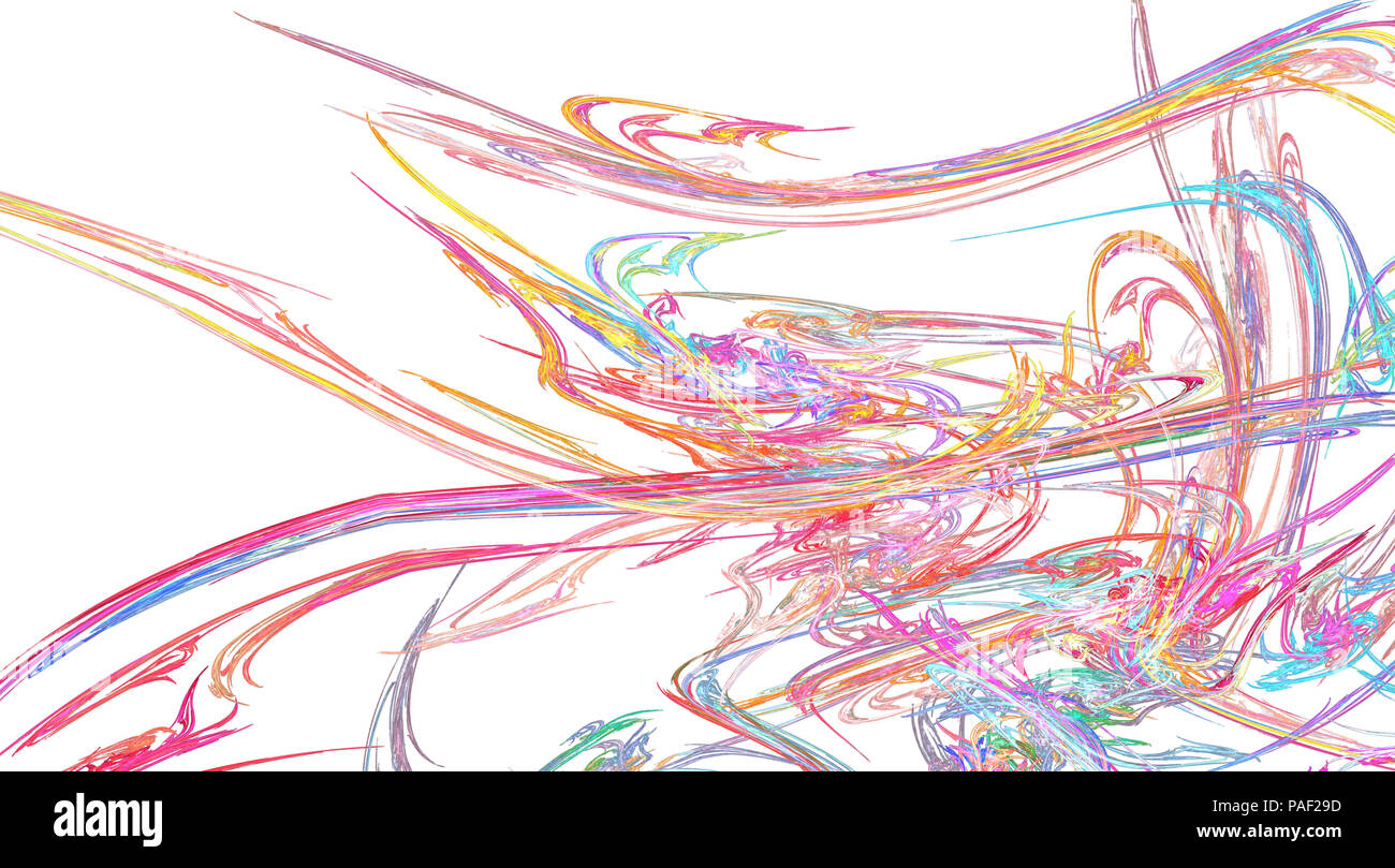 Farbe Streifen lange Pastell rainbow abstrakt, horizontal, isoliert Stockfoto