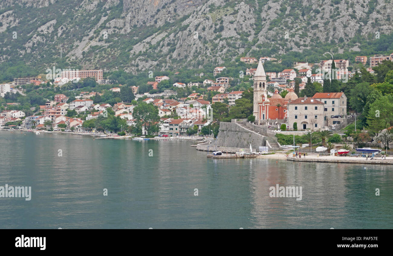 Perast, Balkan Dorf in der Nähe von Kotor, Montenegro Stockfoto