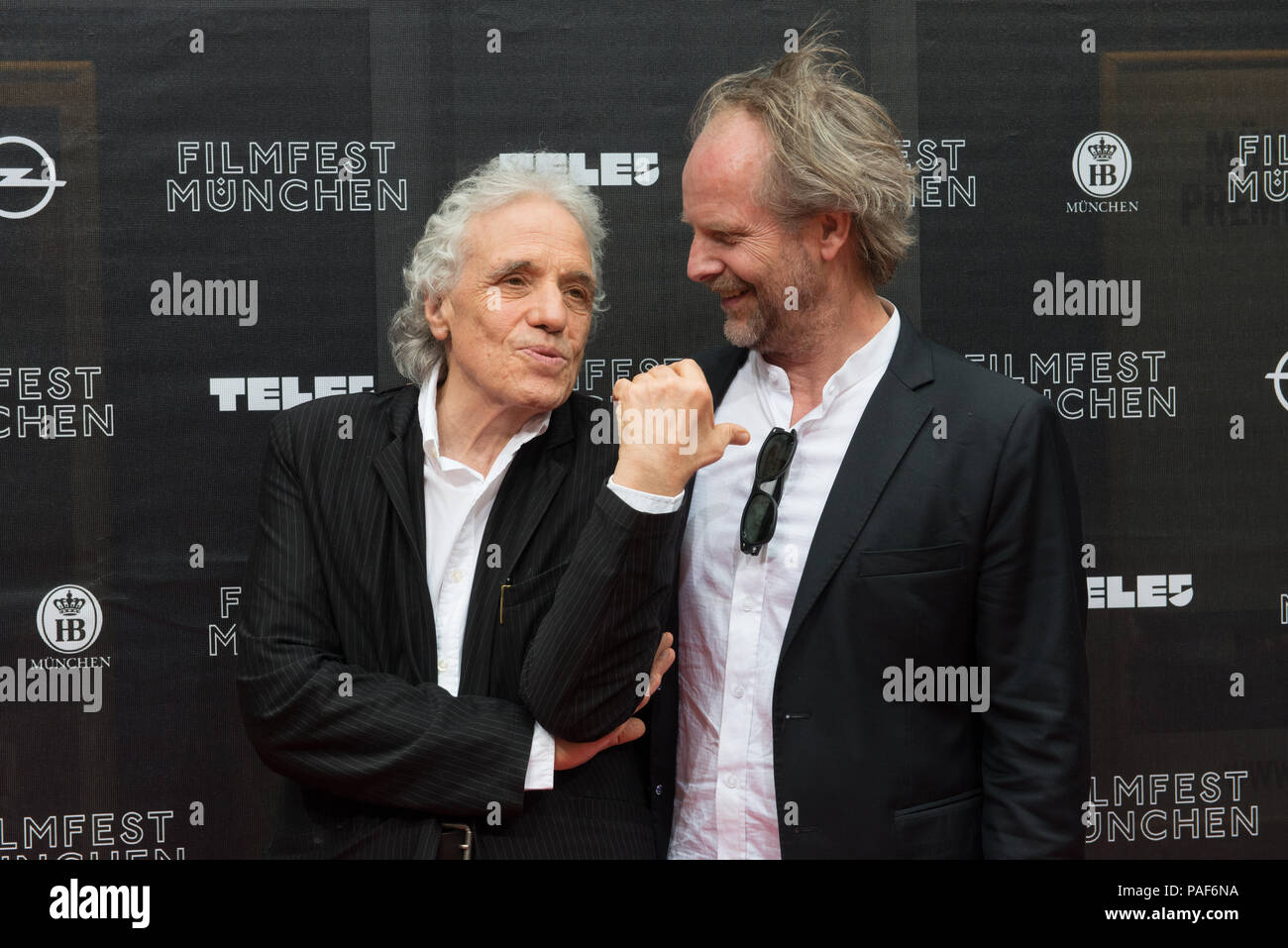 Regisseur Abel Ferrara und Regisseur Philipp Gröning an einem fotoshooting beim Filmfest München 2018 Stockfoto
