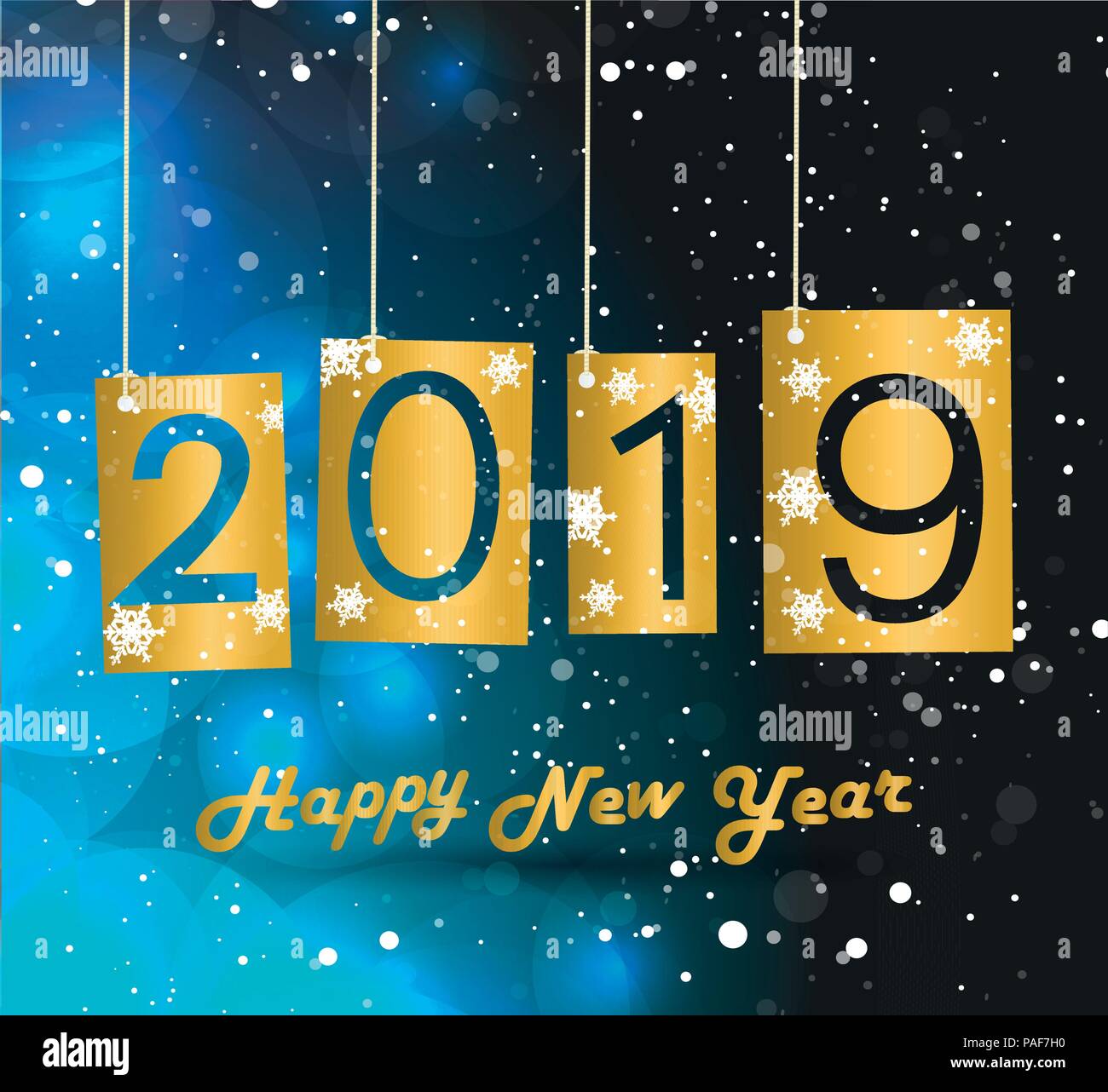 Glückliches neues Jahr 2019 Stock Vektor