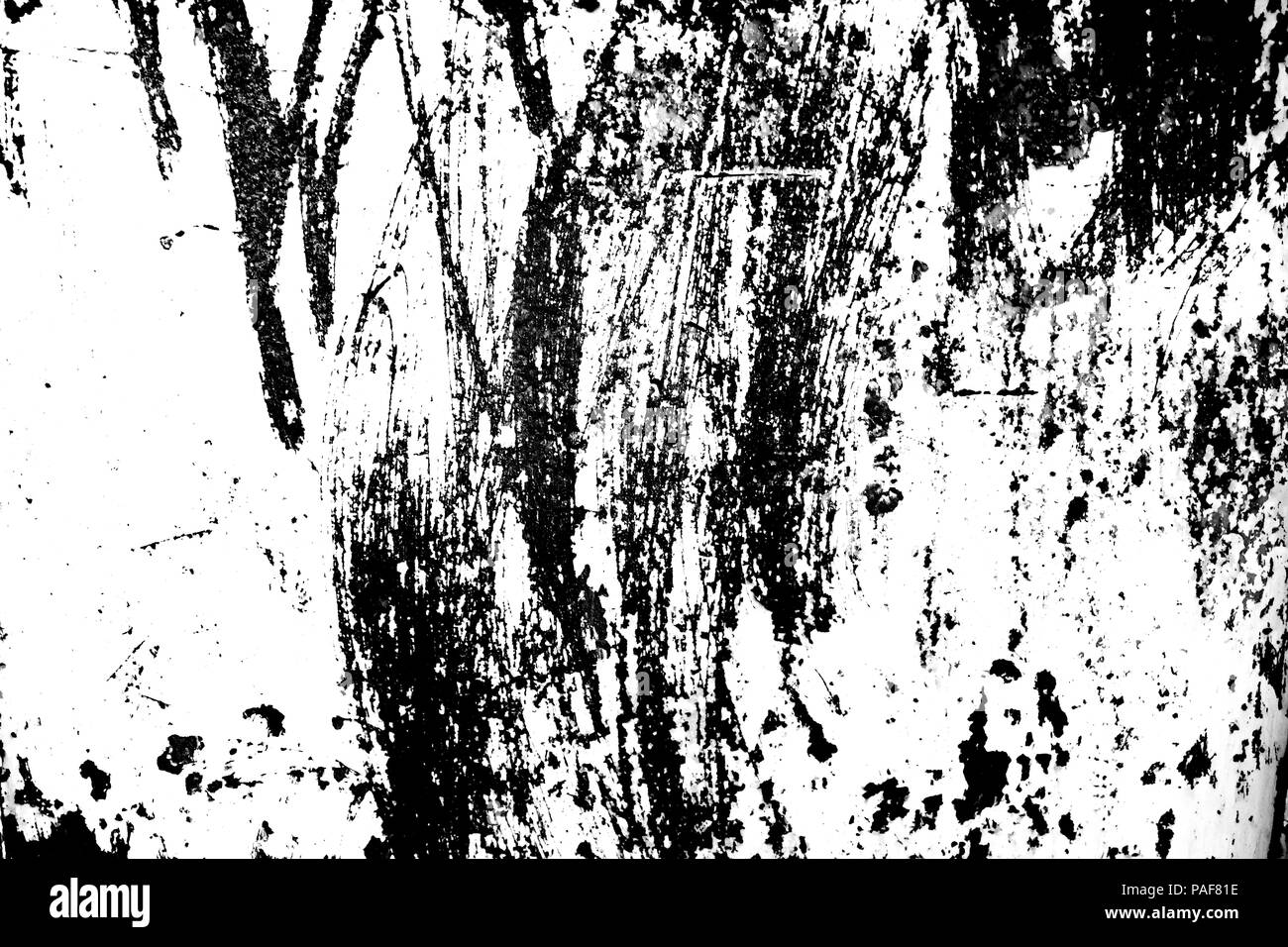 Schwarze und weiße Staub und Kratzer texturierten Hintergründe mit Raum. Stockfoto