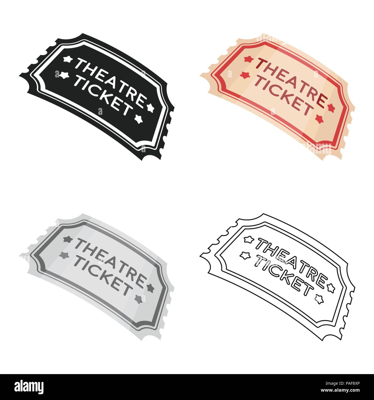 Theater Ticket Symbol Im Comic Stil Auf Weissem Hintergrund Theater Symbol Vektor Illustration Stock Vektorgrafik Alamy
