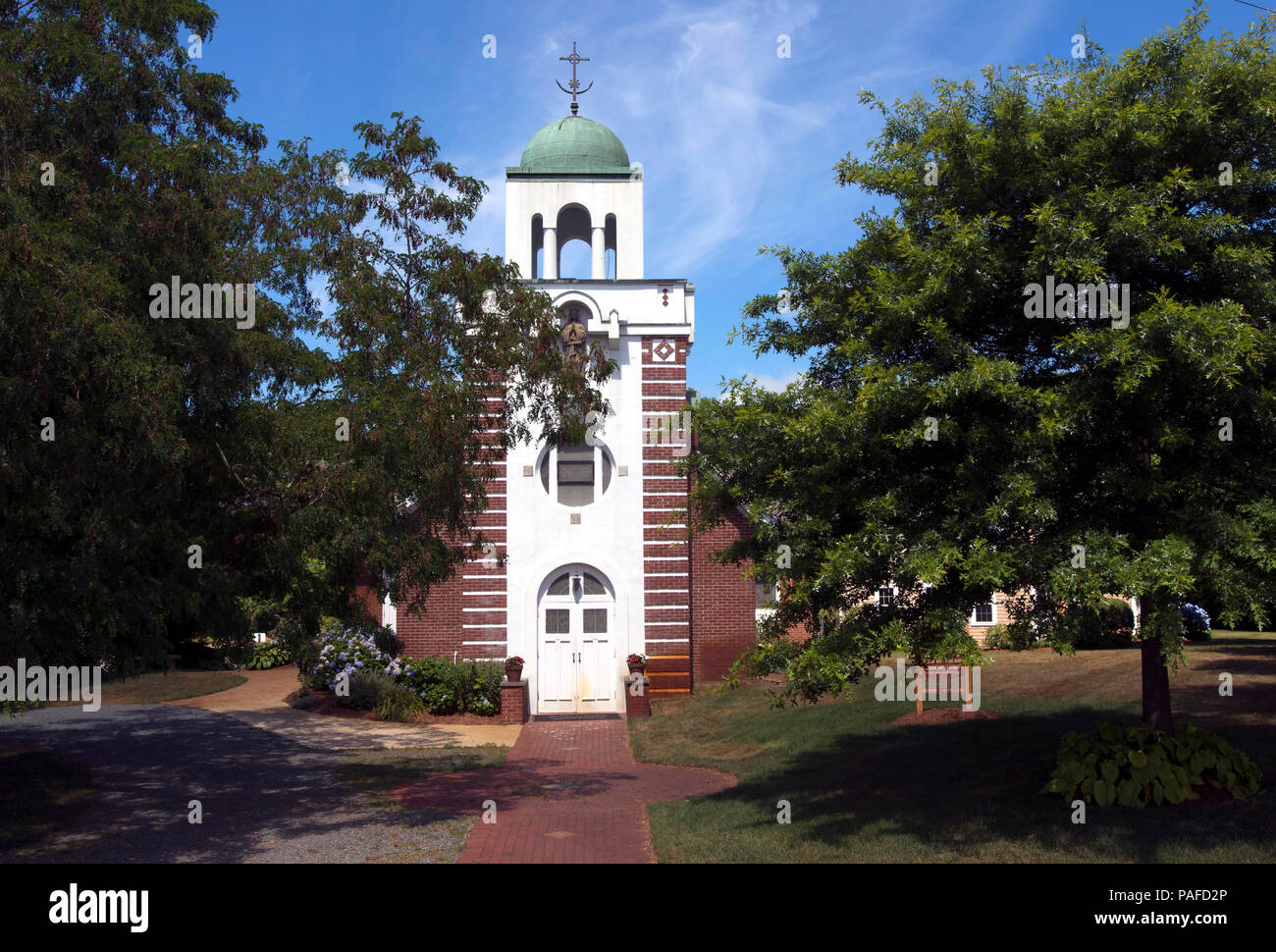 Unsere Liebe Frau von Hoffnung, katholische Kapelle in Guingamp, Massachsuetts auf Cape Cod, USA Stockfoto