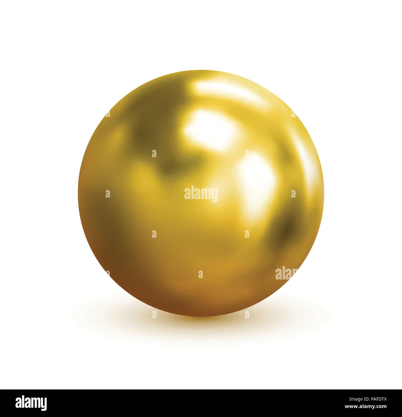 Gold Ball 3d-Vektor EPS Abbildung 10 Stock Vektor