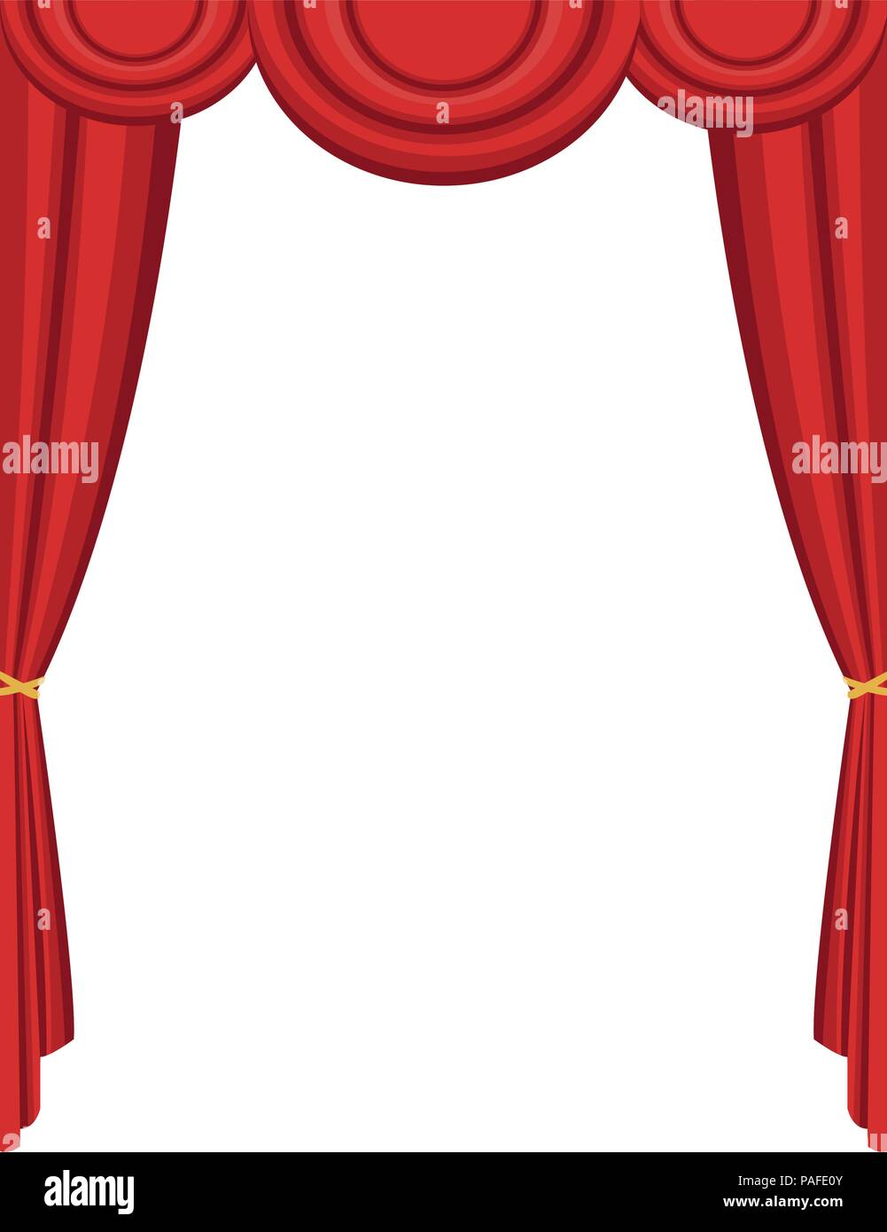 Theater Vorhänge isoliert Vector Illustration graphic design Stock Vektor