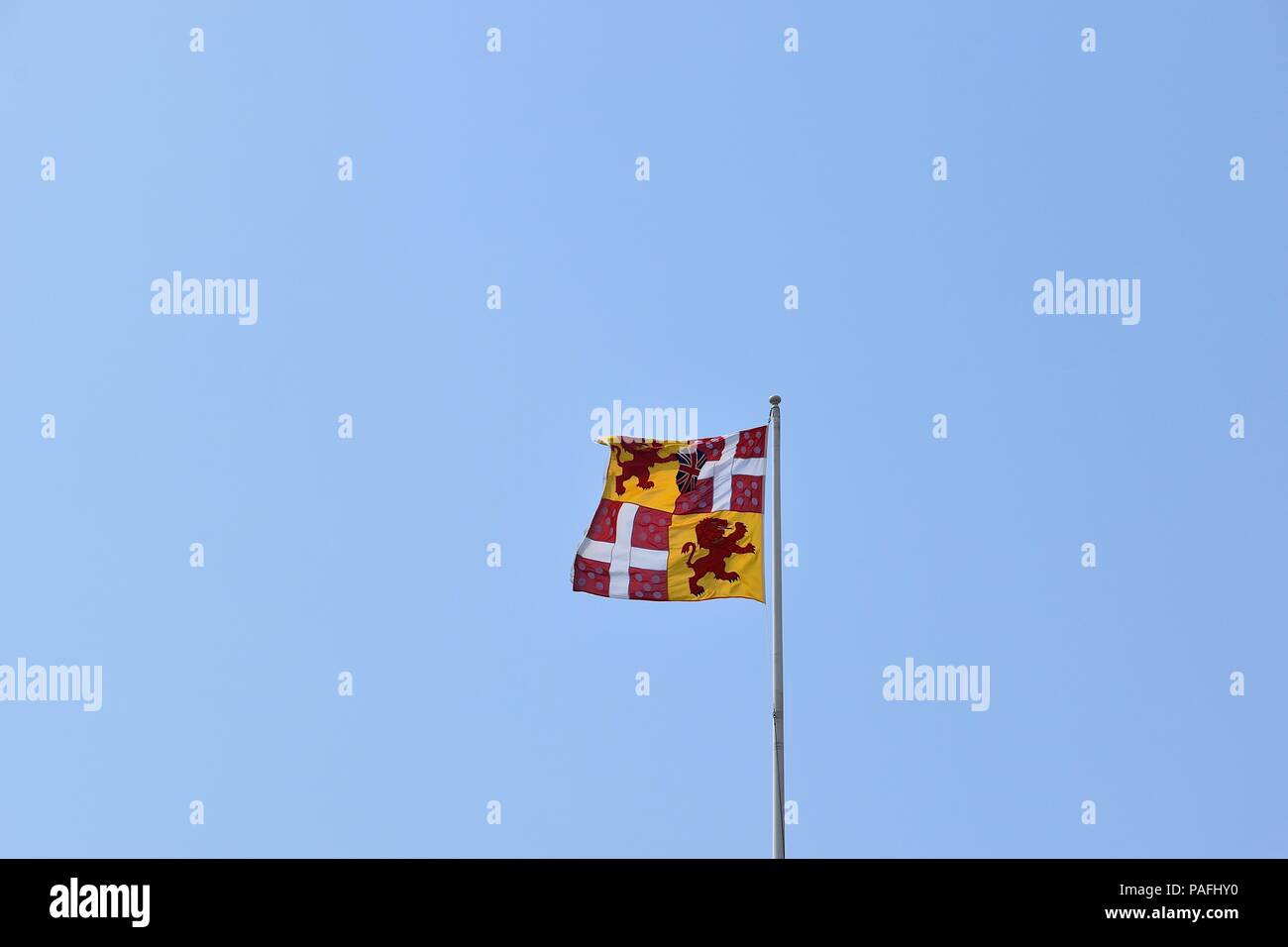 Die Ansicht um Wellington Arch, Hyde Park Corner und Apsley House, Westminster, London, Vereinigtes Königreich Stockfoto