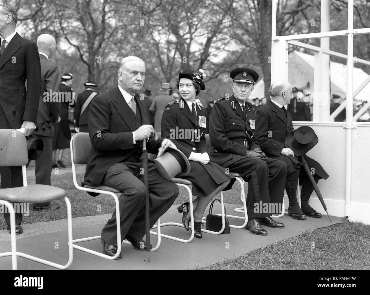 Prinzessin Margaret in St Johns Ambulance Feuerwehr einheitliche Stockfoto