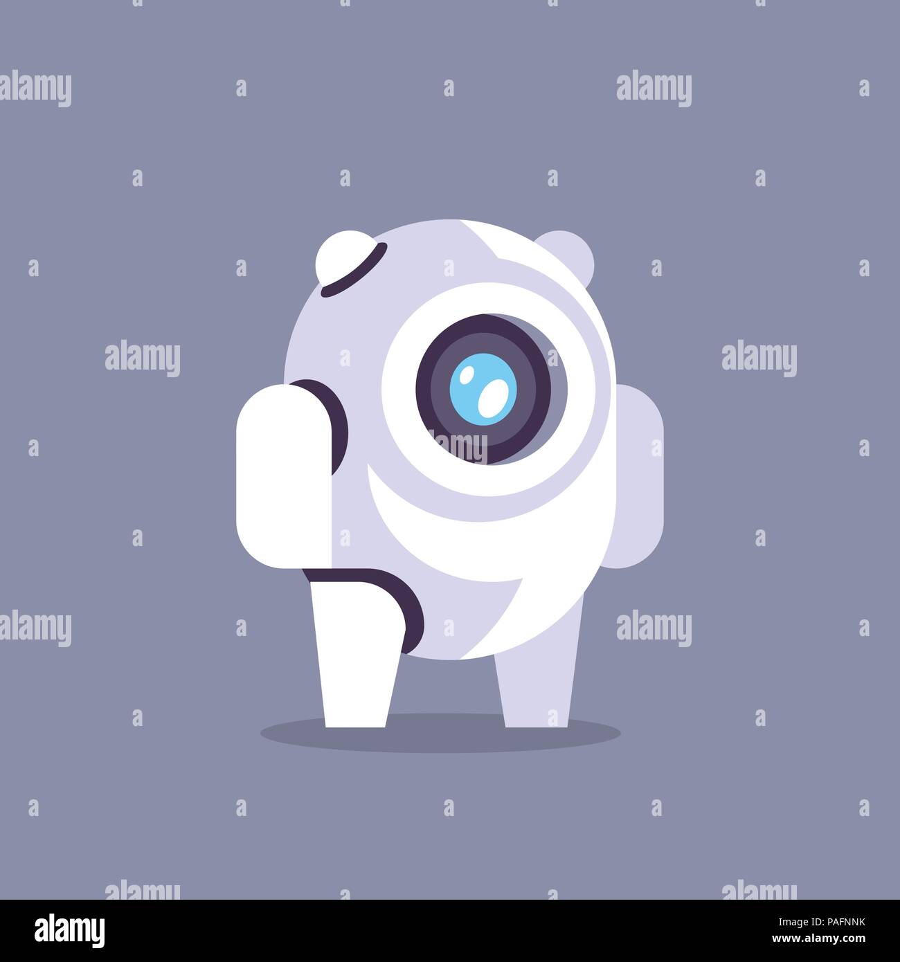 Chat bot Roboter Symbol künstliche Intelligenz Konzept chatbot Technologie grauer Hintergrund flach Stock Vektor