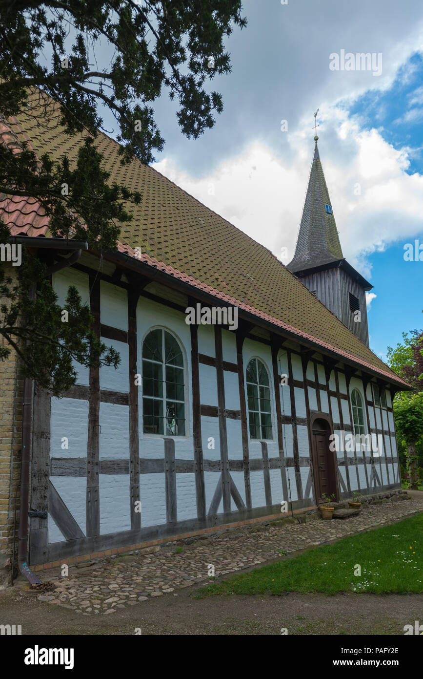 Schifferkirche, Seeleute, Kirche, evangelische Kirche, Arnis, Landschaft Angeln, Schlei, Schleswig-Holstein, Deutschland, Stockfoto