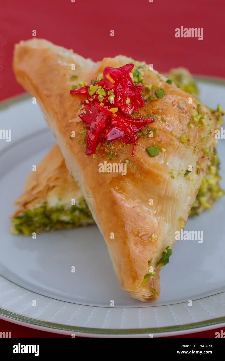 Berühmte im Nahen und Mittleren Osten Desserts im Libanon Stockfoto