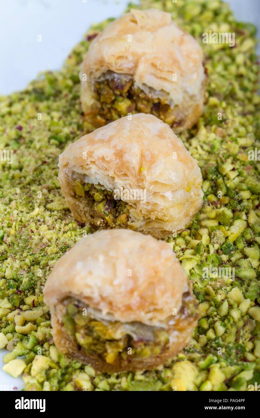 Berühmte im Nahen und Mittleren Osten Desserts im Libanon Stockfoto