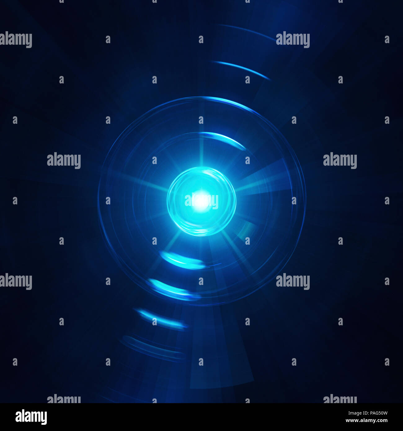 Abstrakte Hud mit glühenden Licht. Künstliche Intelligenz (KI), Cyberspace und moderne Technik Konzept Stockfoto