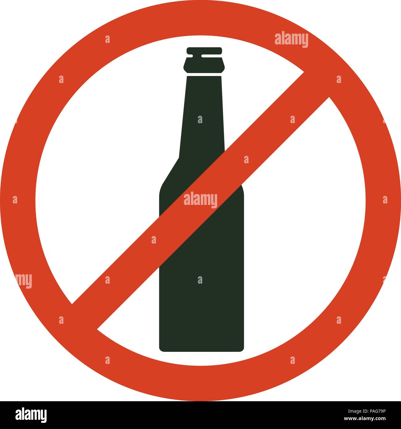 Glass Bottle Symbol Alcoholism Isolated Stockfotos & Glass Bottle ...