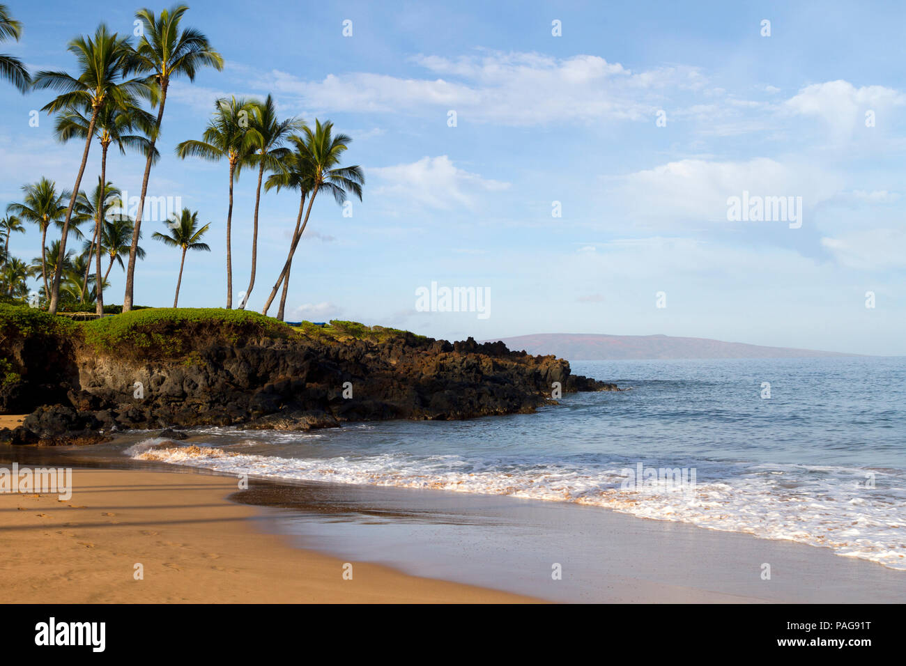 Ulua Beach, Wailea, Maui, Hawaii Stockfoto