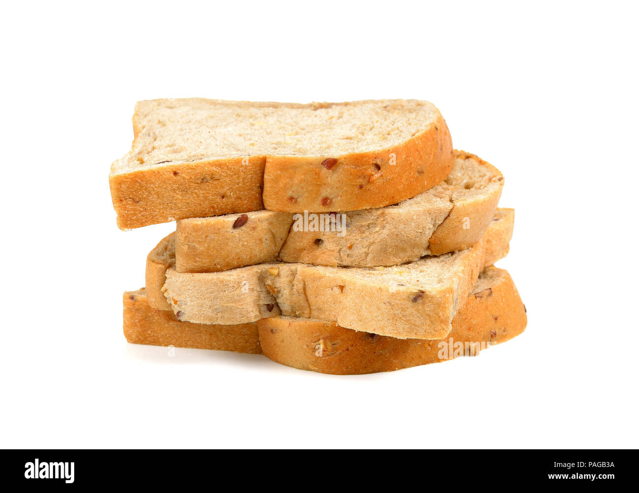 Scheiben Vollkorn Mehrkornbrot Stockfoto