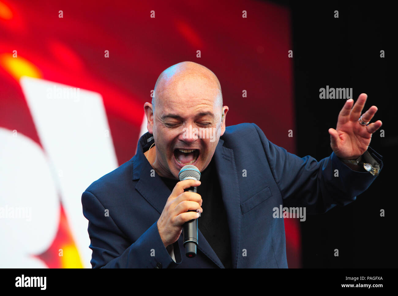 Perth, Großbritannien. 22. Juli, 2018. Zurückspulen Schottland Perth, Scone Palace, 80, s Musik Festival, Gezeter Credit: Derek Allan/Alamy leben Nachrichten Stockfoto