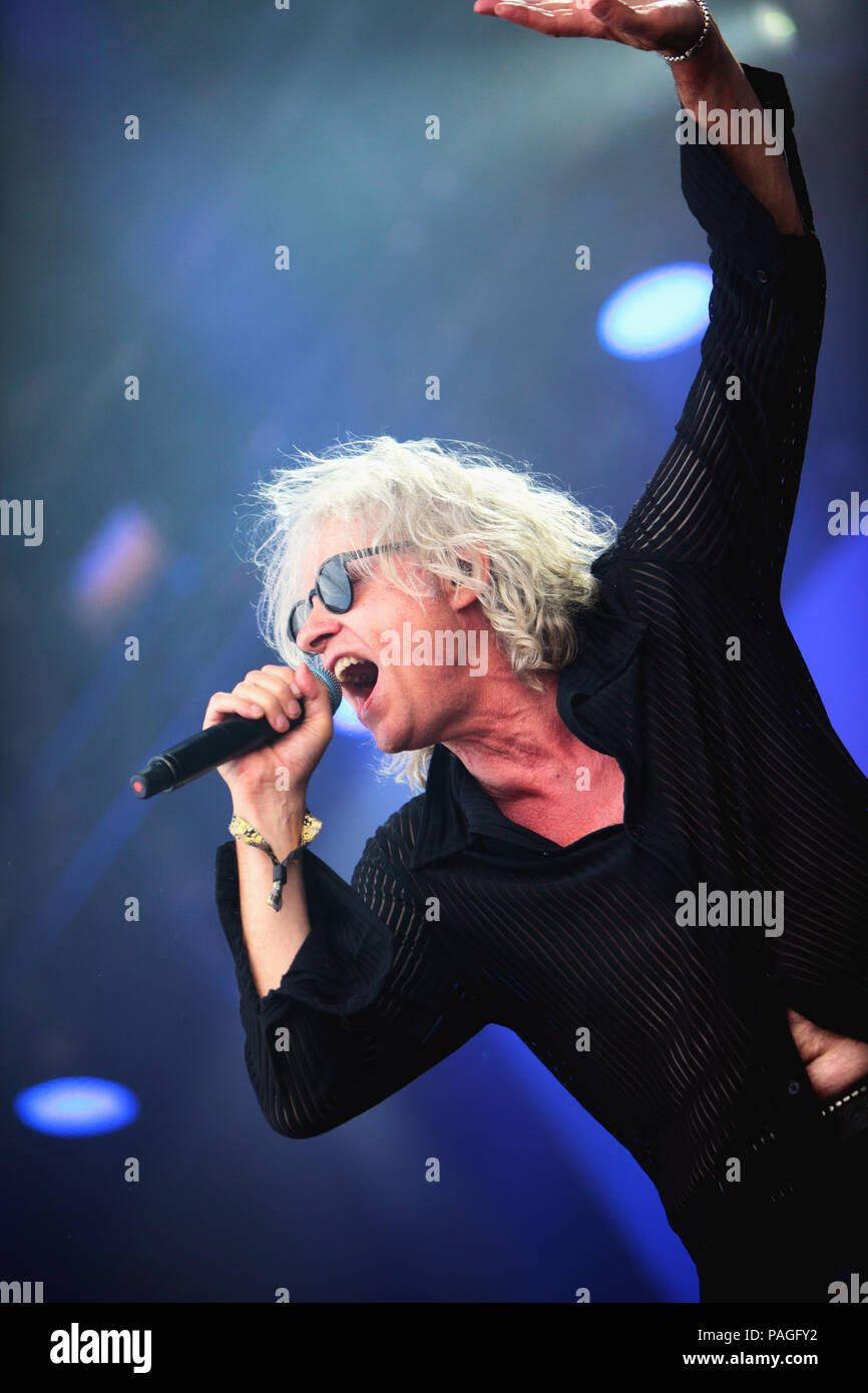 Perth, Großbritannien. 22. Juli, 2018. Zurückspulen Schottland Perth, Scone Palace, 80, s Musik Festival, Sir Bob Geldof Credit: Derek Allan/Alamy leben Nachrichten Stockfoto