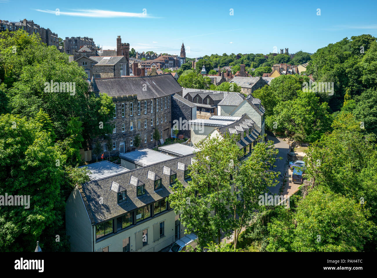 Landschaft von Dean Village in der Nähe von Edinburgh, Schottland Stockfoto