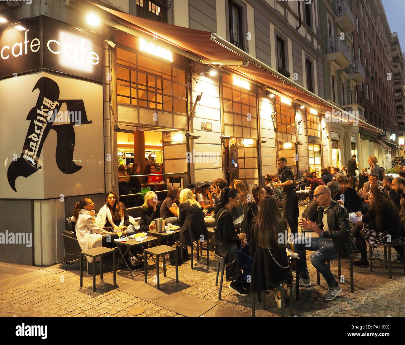 Europa, Italien, Lombardei, Mailand, Corso Garibaldi, radetzky Cafe Stockfoto