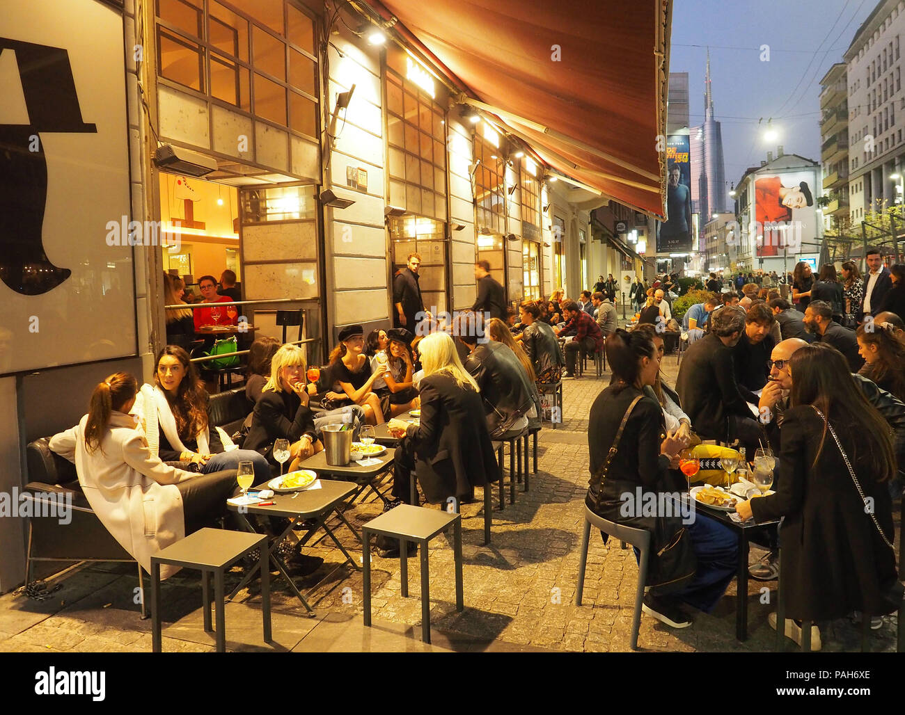 Europa, Italien, Lombardei, Mailand, Corso Garibaldi, radetzky Cafe Stockfoto