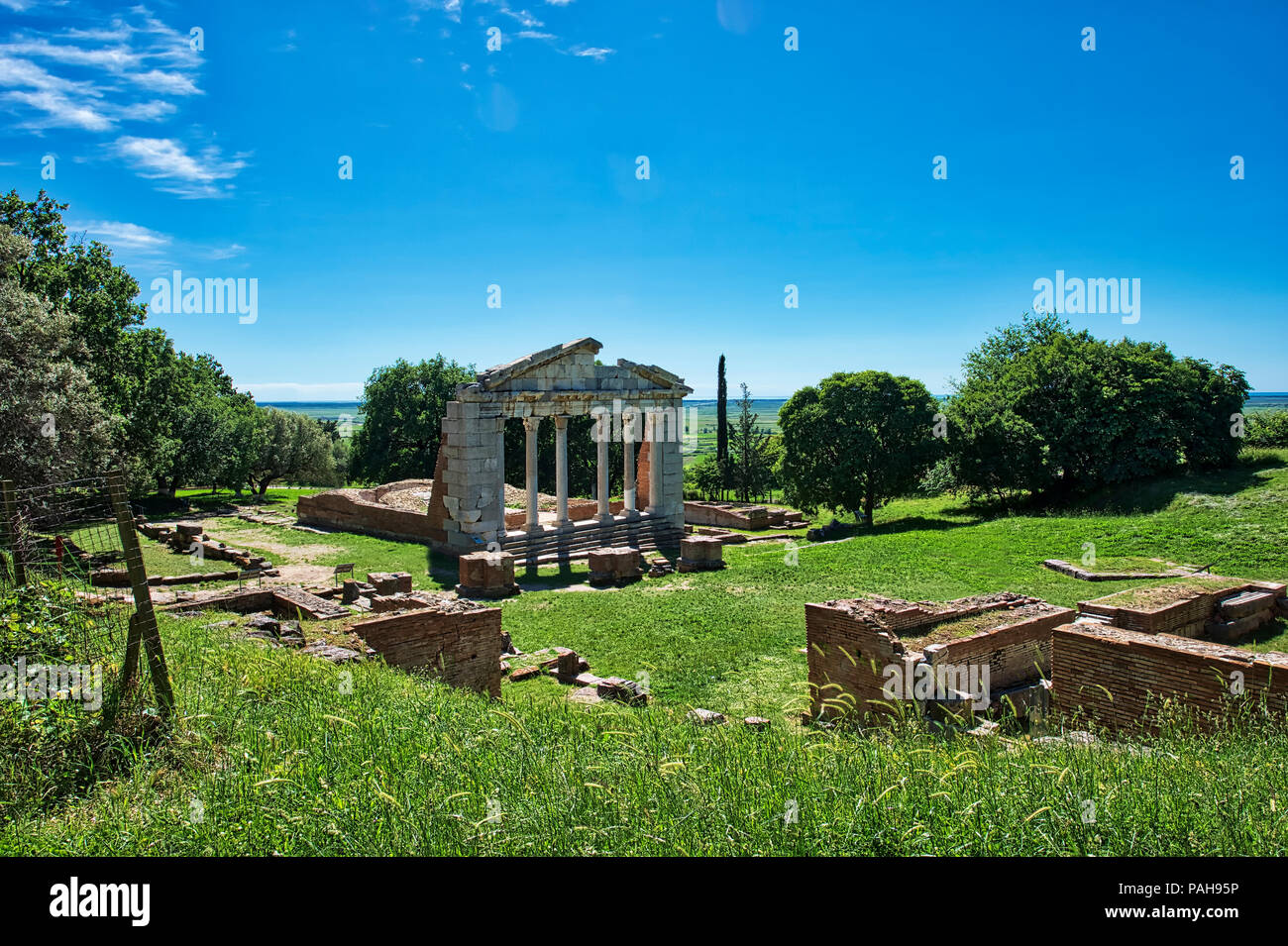 Agonothetes oder Bouleuterion Denkmal, Apollonia Archäologischen Park, Pojani Dorf, Illyrien, Albanien Stockfoto