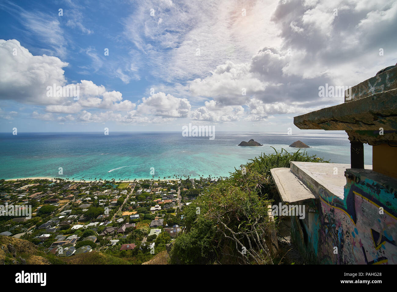 Lanikai Pilbox Stockfoto