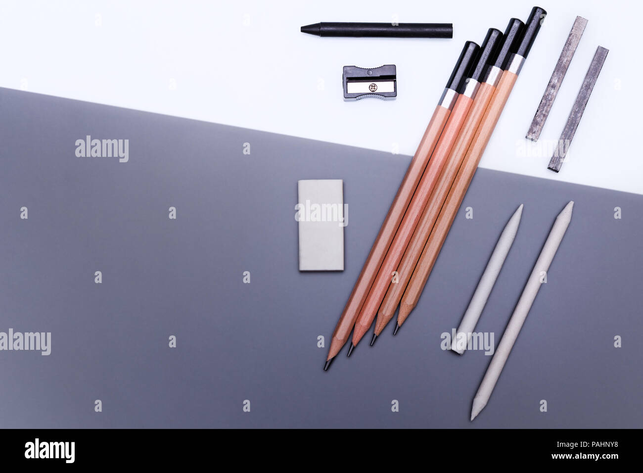 Zurück zu Schule Konzept Hintergrund in Schwarz und Weiß gehalten. Stockfoto