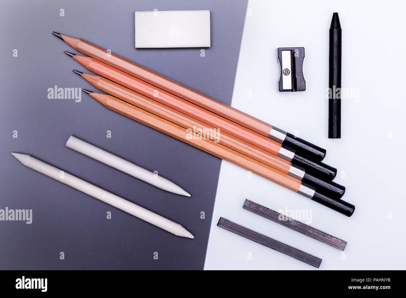 Zurück zu Schule Konzept Hintergrund in Schwarz und Weiß gehalten. Stockfoto