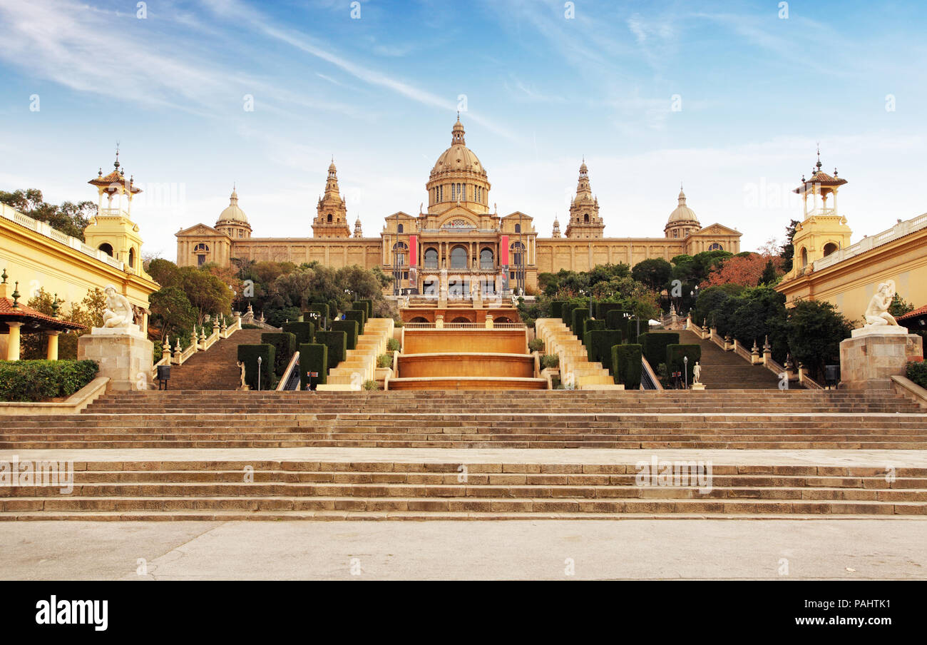 Barcelona Katalanische Nationalmuseum für Kunst (MNAC) Stockfoto