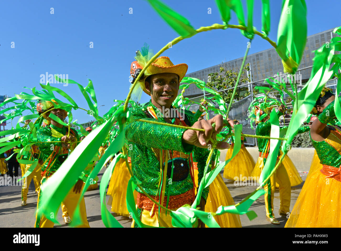 Schlacht von Blumen, Barranquilla Karneval. Stockfoto