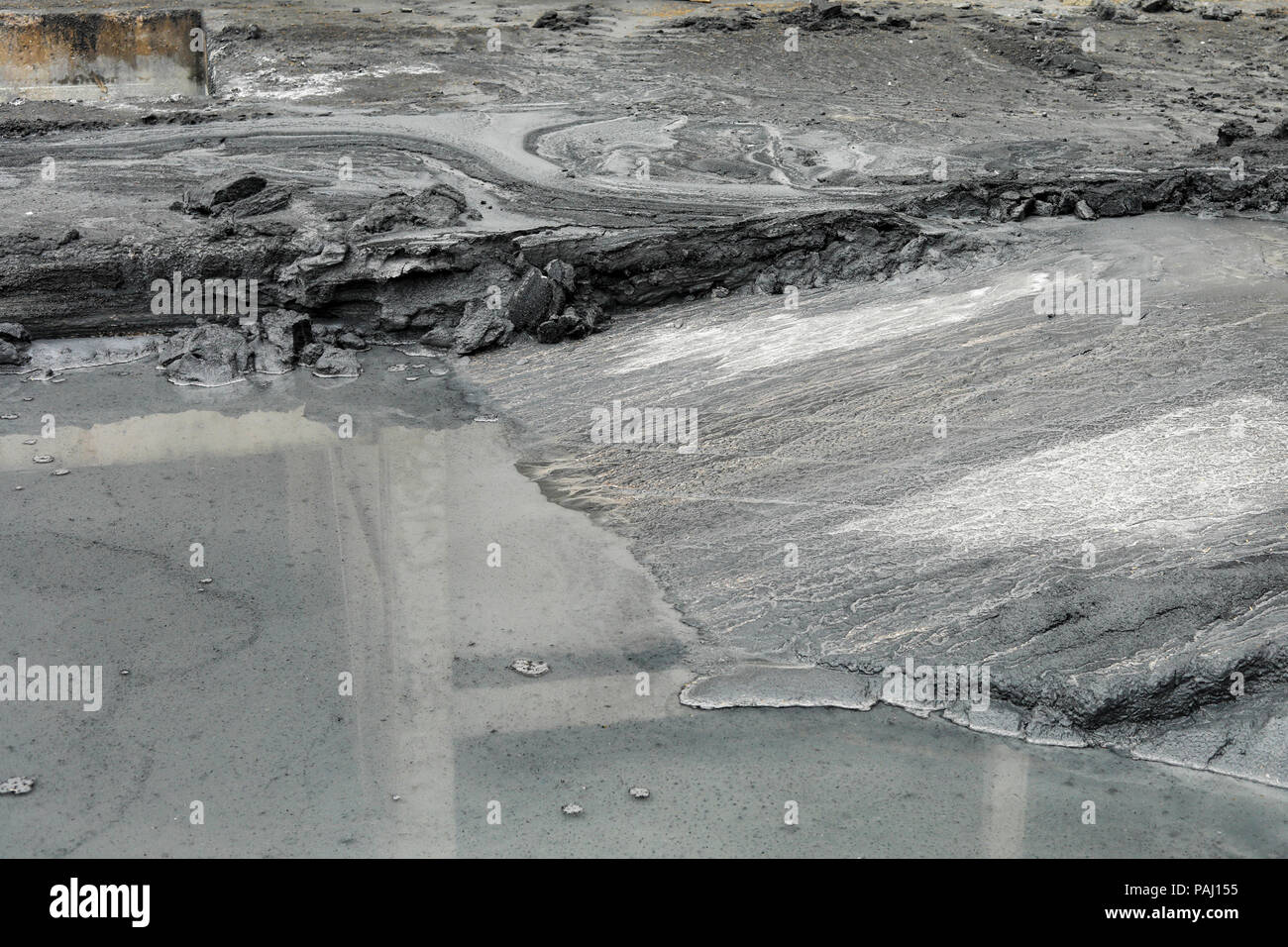 Flugasche Muster während der Regen und Wasser Stockfoto