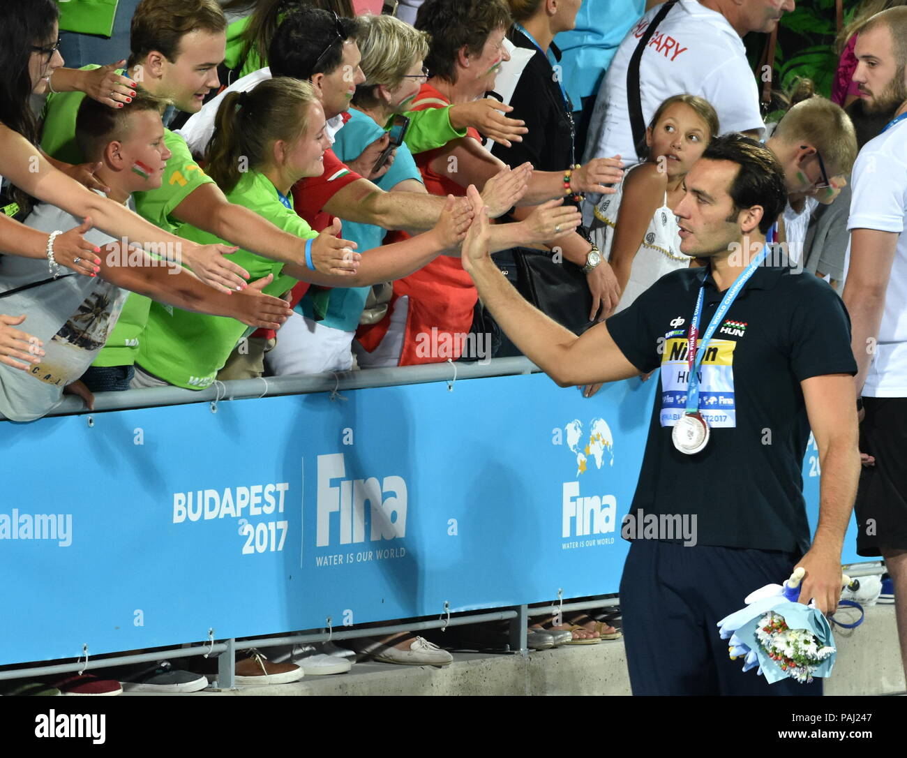 Budapest, Ungarn 27.Juli 2017. Traurig ungarische Mannschaft (GOR