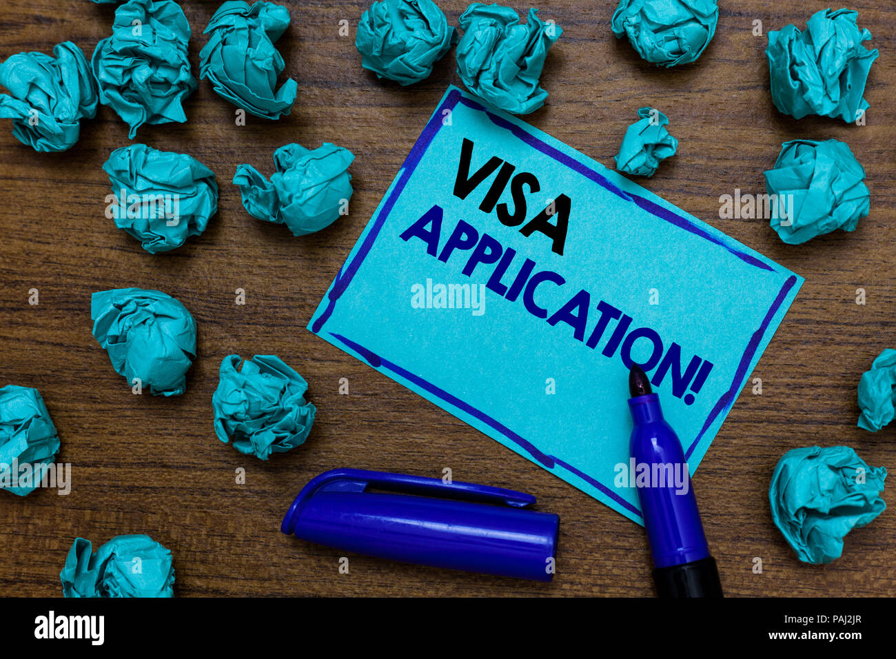 konzeptionelle handschrift zeigt visa application business foto application business