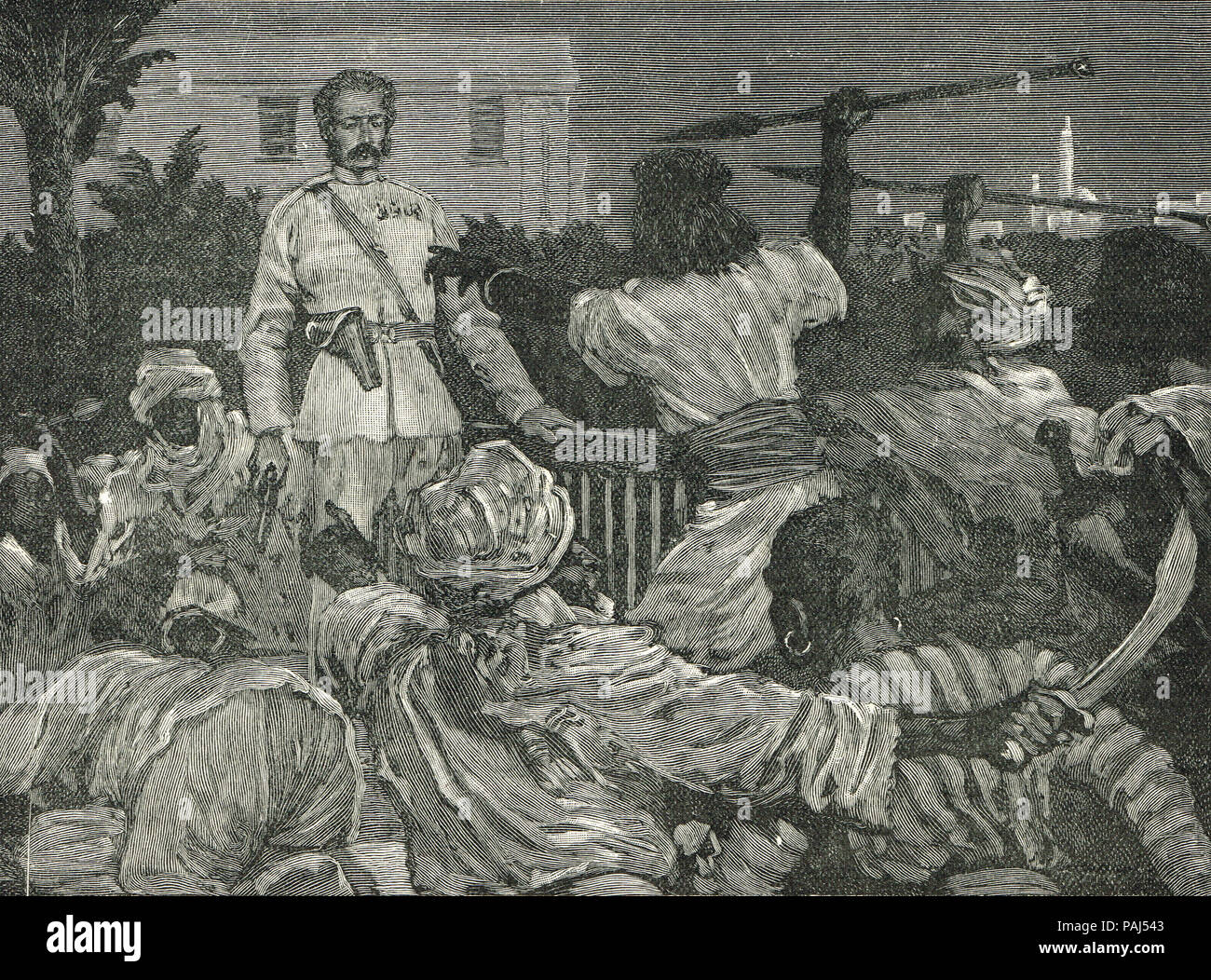 Letzten Stand von General Gordon, Gordon von Khartum, 26. Januar 1885 Stockfoto