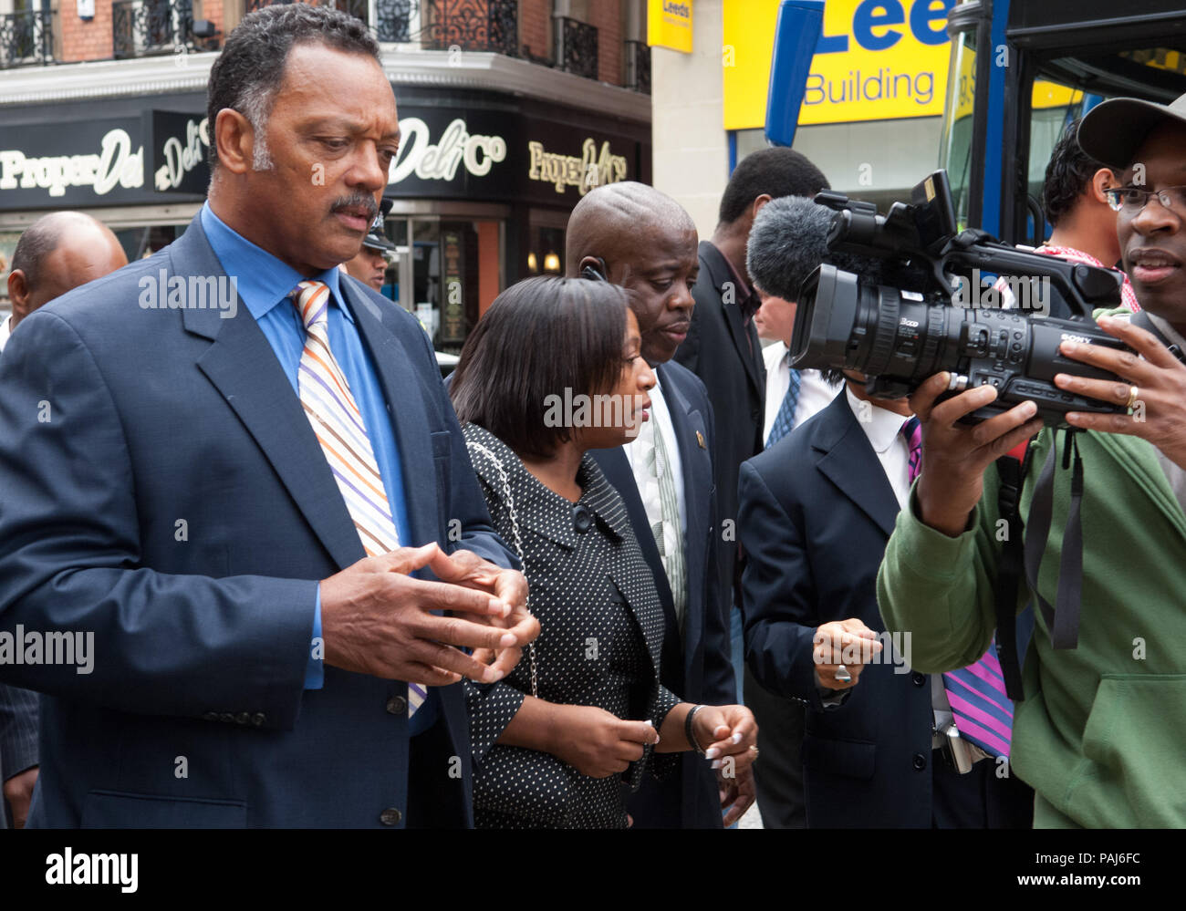 Der Reverend Jessie Jackson besucht Sheffield im Jahr 2007 Stockfoto