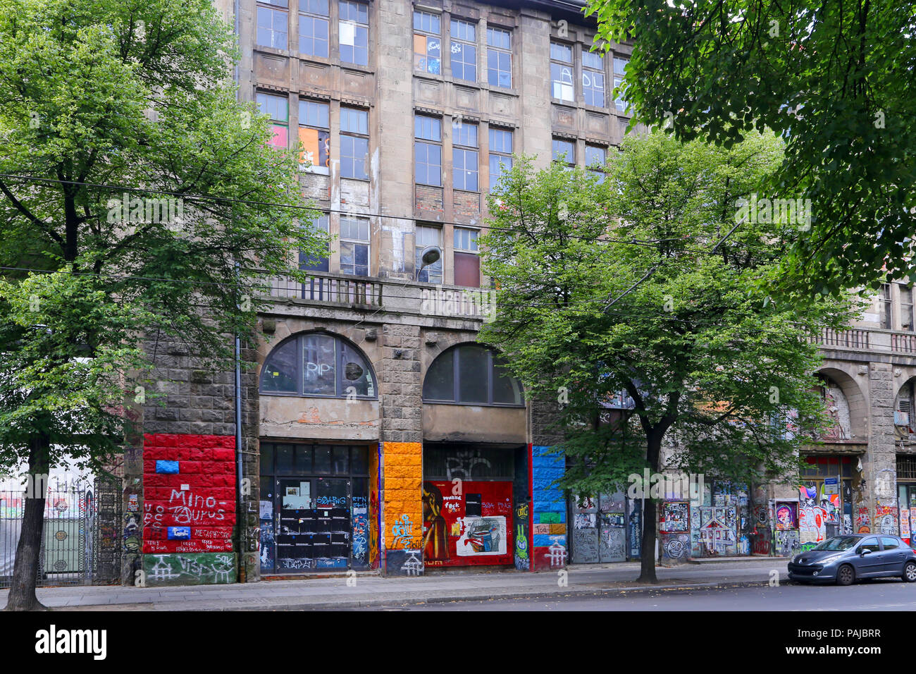 BERLIN, DEUTSCHLAND - 25. Juli: street view in den Hackeschen Markt am Juli 25, 2015 in Berlin, Deutschland. Stockfoto