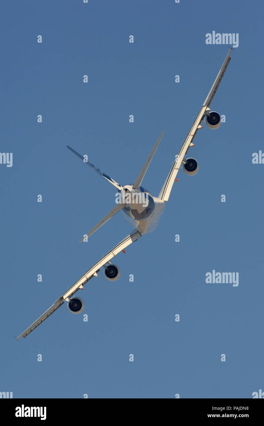 Airbus A380-800 flying-Display an der Dubai Airshow 2007 Stockfoto