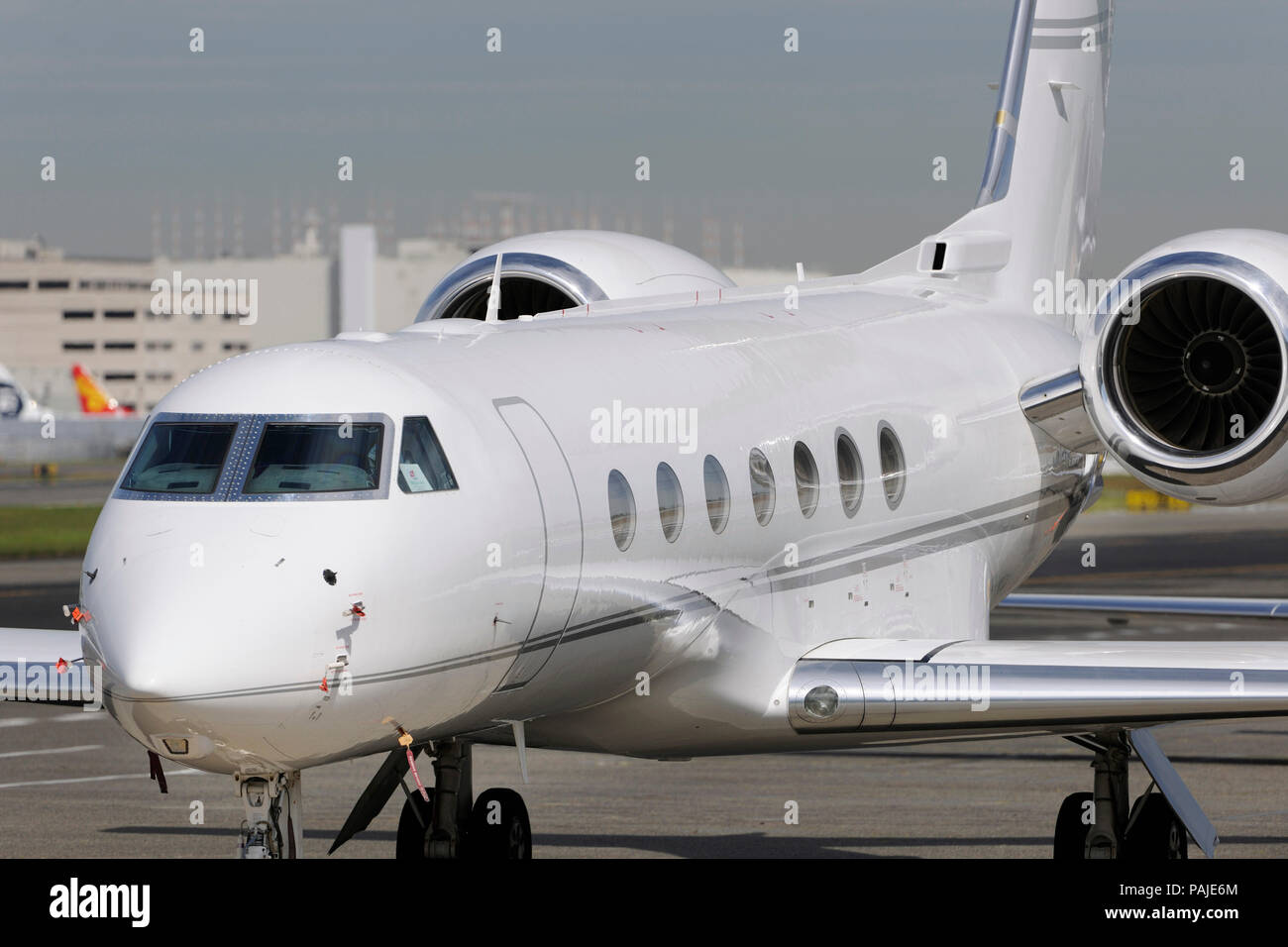 Gulftsream 550 geparkt Stockfoto