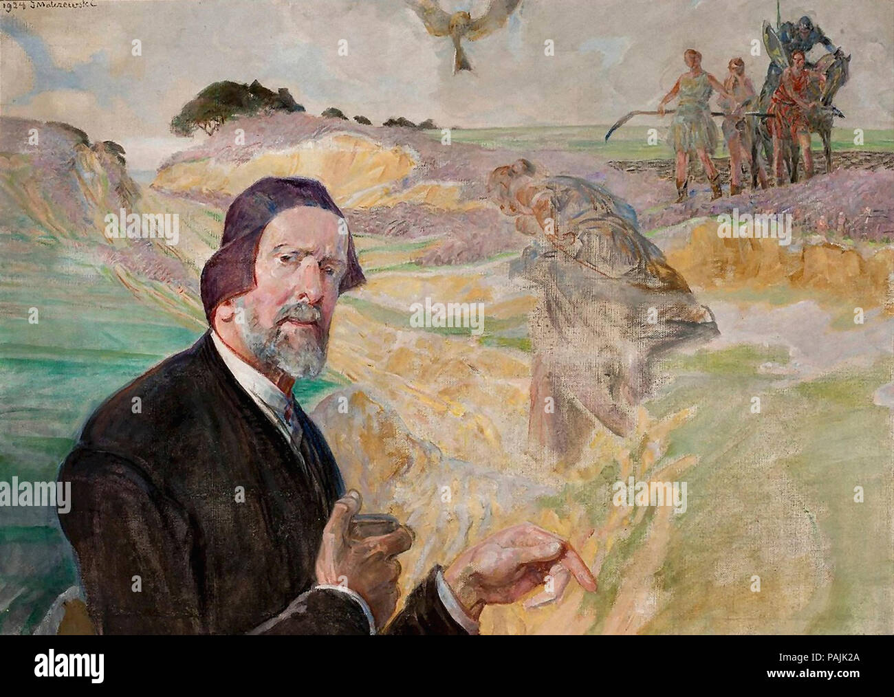 Jacek Malczewski - Self Portrait 20 (auf der Polnischen Straße) Stockfoto