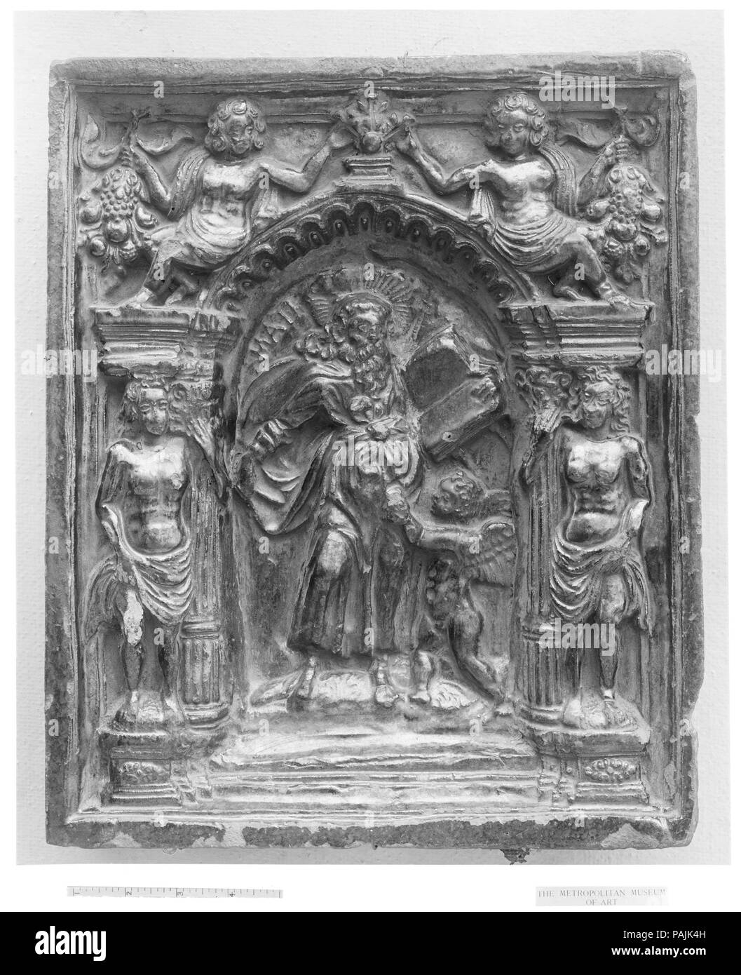 Herd Panel. Kultur: Deutsche, Nürnberg. Abmessungen: Insgesamt: 15×12. (38,1 × 30,5 cm). Datum: Anfang des 17. Jahrhunderts. Museum: Metropolitan Museum of Art, New York, USA. Stockfoto