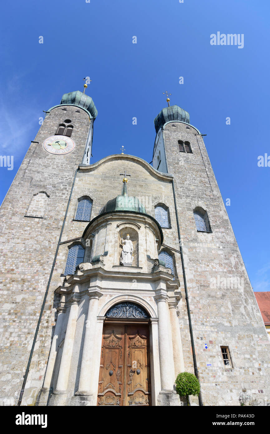 Altenmarkt an der Alz: baumburg Abtei und Klosterkirche St. Margaret in Deutschland, Bayern, Bayern, Oberbayern, Oberbayern Stockfoto
