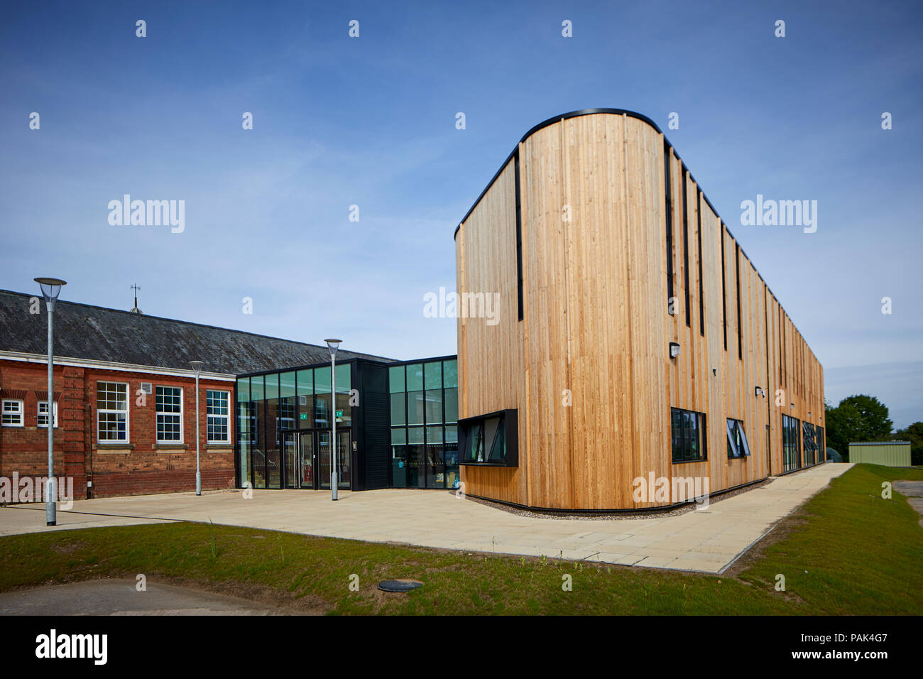 Moderne Erweiterung am Newport Girls' High School am Gymnasium Newport eine Stadt, Gemeinde und Wrekin Telford, Shropshire, England Stockfoto