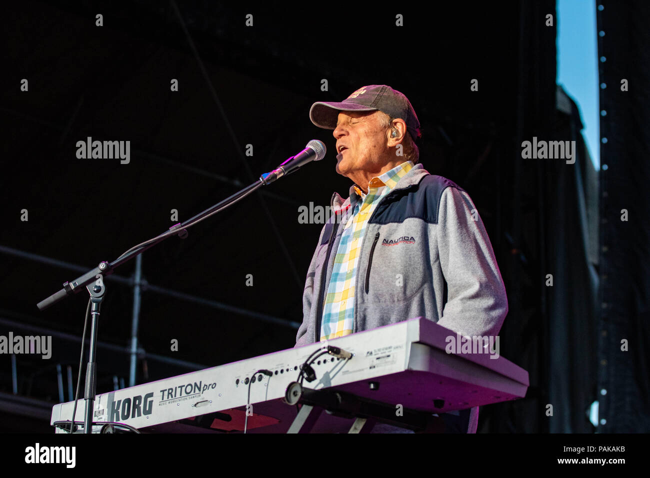 Edmonton, Alberta, Kanada. 22. Juli, 2018. Bruce Johnston führt mit den Beach Boys bei K-Tage in Edmonton. Credit: Ron Palmer/SOPA Images/ZUMA Draht/Alamy leben Nachrichten Stockfoto