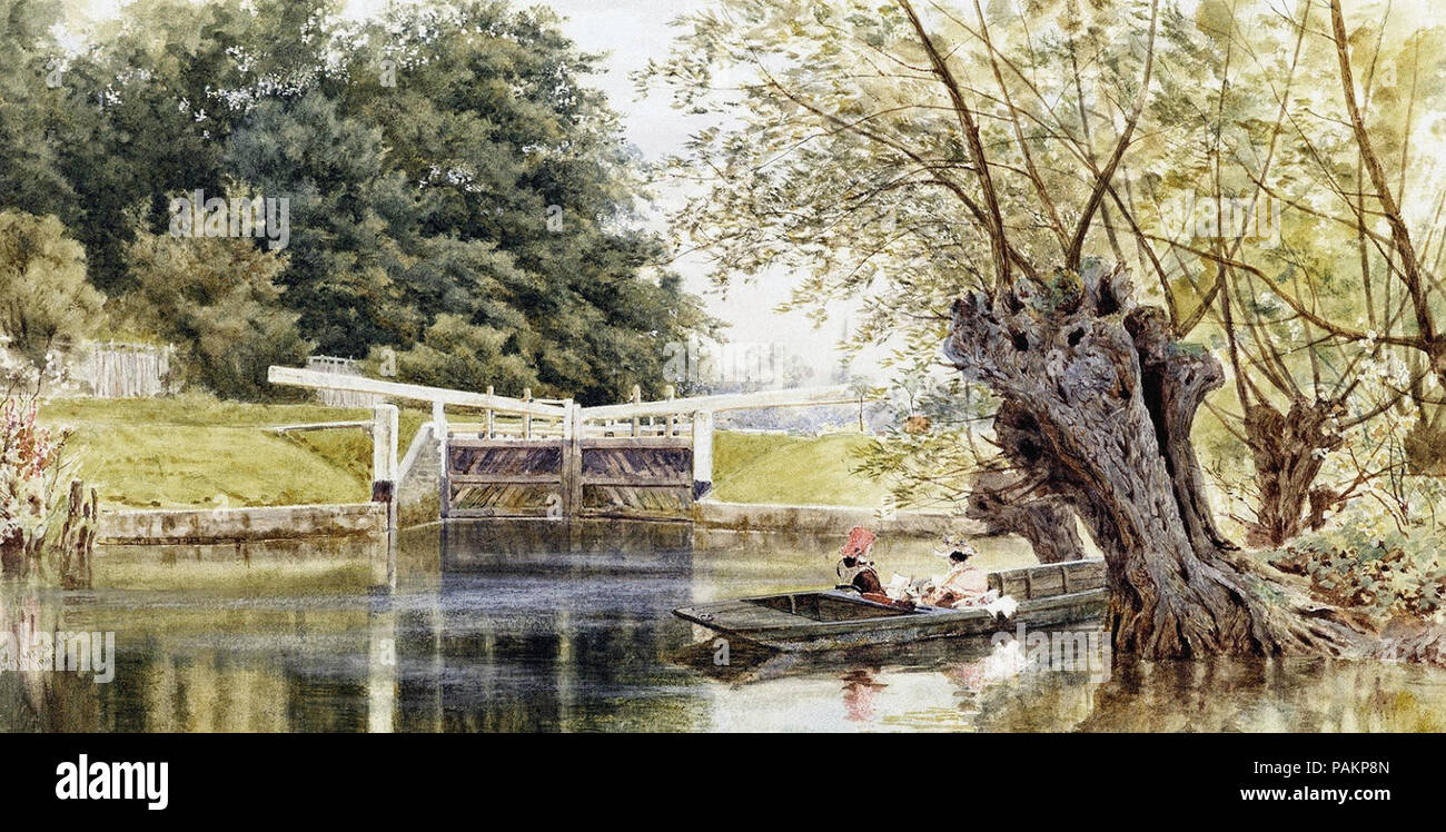 Marshall Herbert Menzies - ein fauler Sommertag vor dem Schloss an Sonnig-on-Thames Berkshire Stockfoto