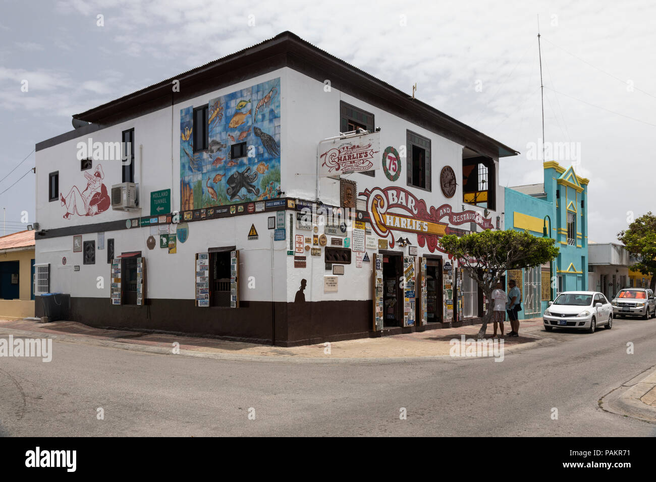 Charlies Bar, San Nicolas, Aruba, Karibik Stockfoto