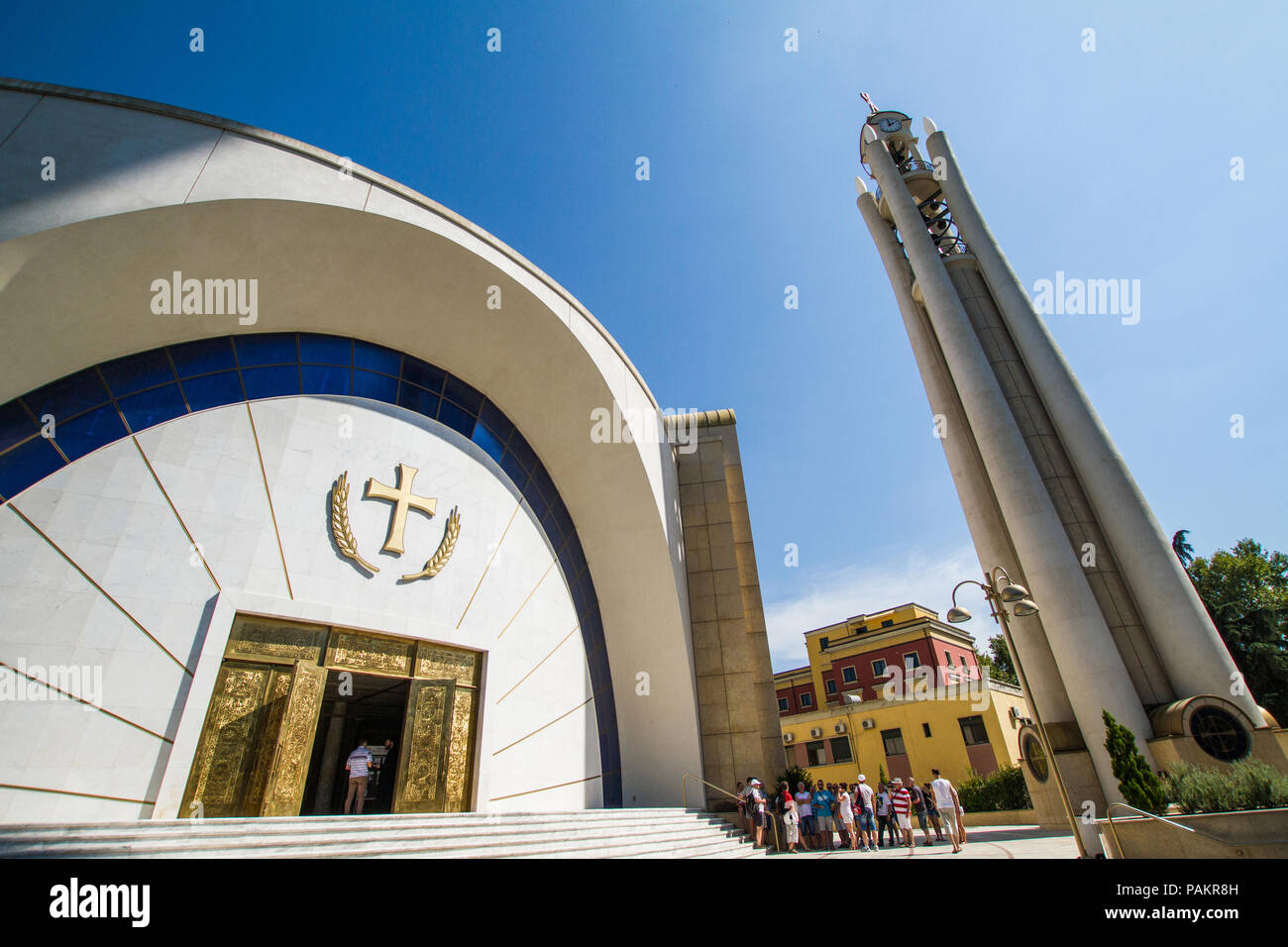 Albanien, Tirana, die Kathedrale der Auferstehung, allgemeine Ansicht Stockfoto